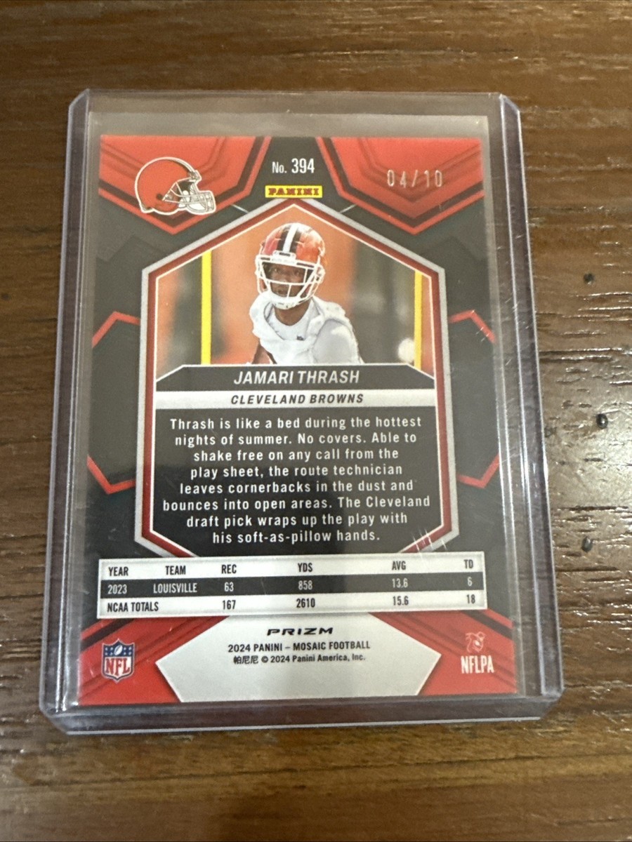2024 Panini Mosaic - Rookies Jamari Thrash #394 Gold Mosaic Prizm