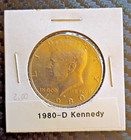 1980-D Kennedy Half Dollar 50¢ Denver Mint US Coin Circulated Clad in Holder — photo 1