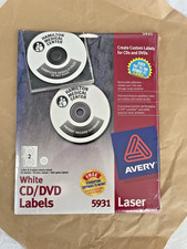 Avery Laser CD/DVD Disc Labels, 50 Disc Labels 100 Spine 5931 Brand New Sealed