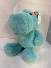 Rhino Plush Animal Adventure 15" Teal NWT Security Soother Toy Rhinoceros 2022