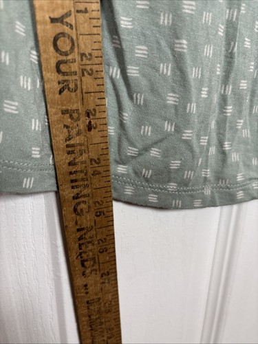 Eberjey Gisele Pajama Set XS Geo Print Pistachio Modal Crop Pants Short Sleeve - Picture 6 of 15