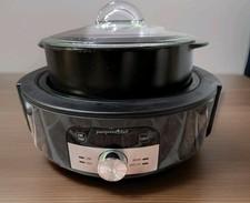 Pampered Chef Rockcrok 4 QT Dutch Oven Pot Lid Slow Cooker Stand Base Digital