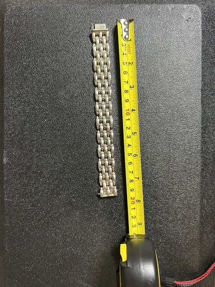 Taxco Mexico Sterling Silver 925 Panther Link Bracelet 7.5 Inches Long Box Clasp - Image 4 of 4