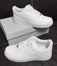 Nike Air Force 1 Low Top Triple White '07 Mens White Sports Classic Sneaker
