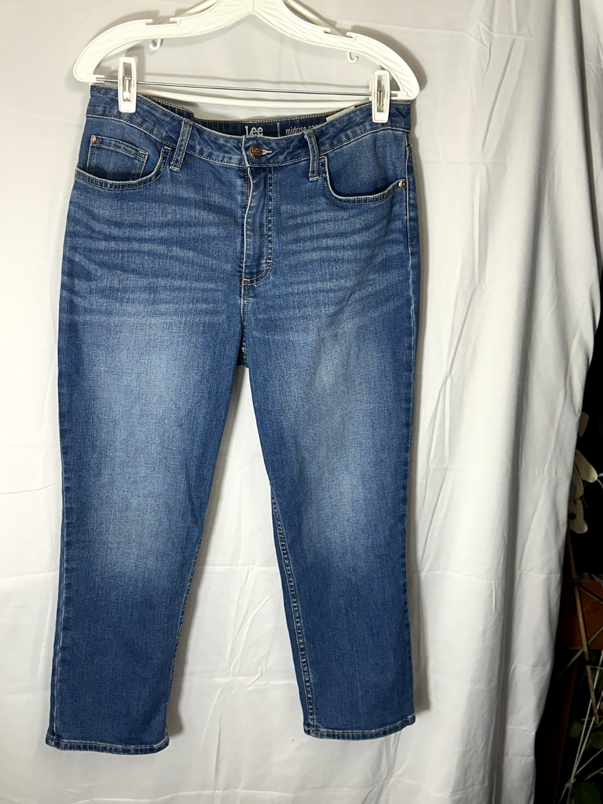 Riders By Lee Mid Rise Straight Leg Jeans Women's Size 12/M Blue Light Wash