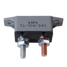 12-24V 50Amp Auto Resettable Stud Type Circuit Breaker Fuse Holder 50ALengthwis