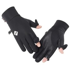 Cycling Gloves Touch Screen Anti-Slip Warm Gloves Lining Warm Gloves flip Fin...