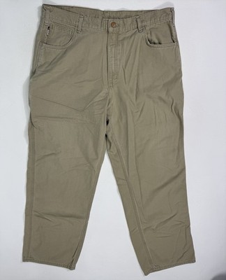 Carhartt FR Flame Resistant Pants Mens 40x32 Khaki Canvas FRB159 GKH Work Street
