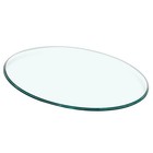 Round Glass Table Top Transparent Tempered Glass Table Top Thickened Clear Table