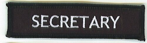 SEKRETÄR MOTORRAD CLUB RANG BESTICKT BÜGELBILD BIKER PATCH