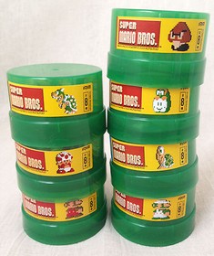 Set of 7 Super Mario Bros. Dydo Mini Dot Figure Famicom NES NINTENDO JAPAN 