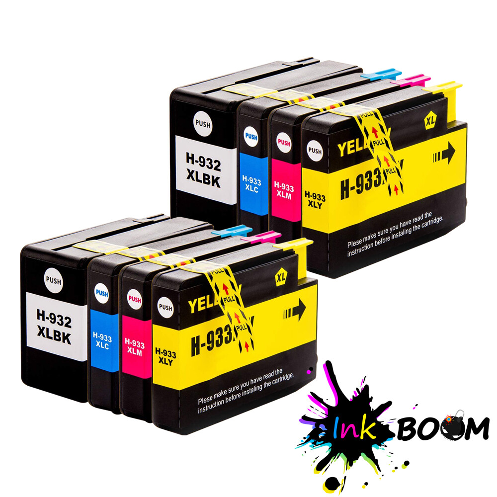 8 XL Ink Cartridges for HP 6100 6600 6700 7110 7510 7610 7612 932XL 933XL