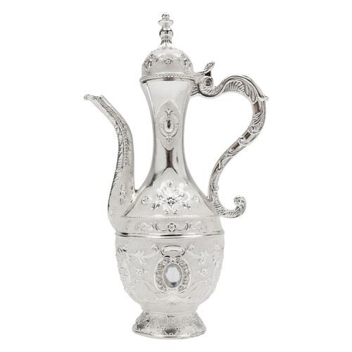 Tea Set Tea Pot 6 Cups Saucers w/Rack Silver 1 oz cup Gift Teapot Coffee - Afbeelding 14 van 16