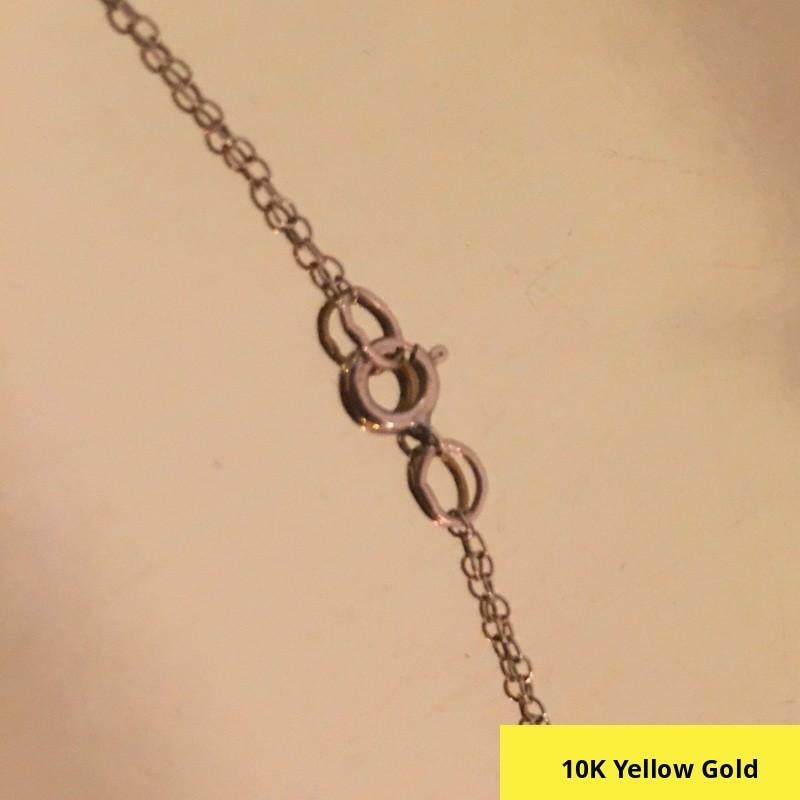 WHITE DIAMOND AND 10CT 417 GOLD PENDANT WITH 16" CHAIN NECKLACE, BOTH HALLMARKED - Picture 5 of 12