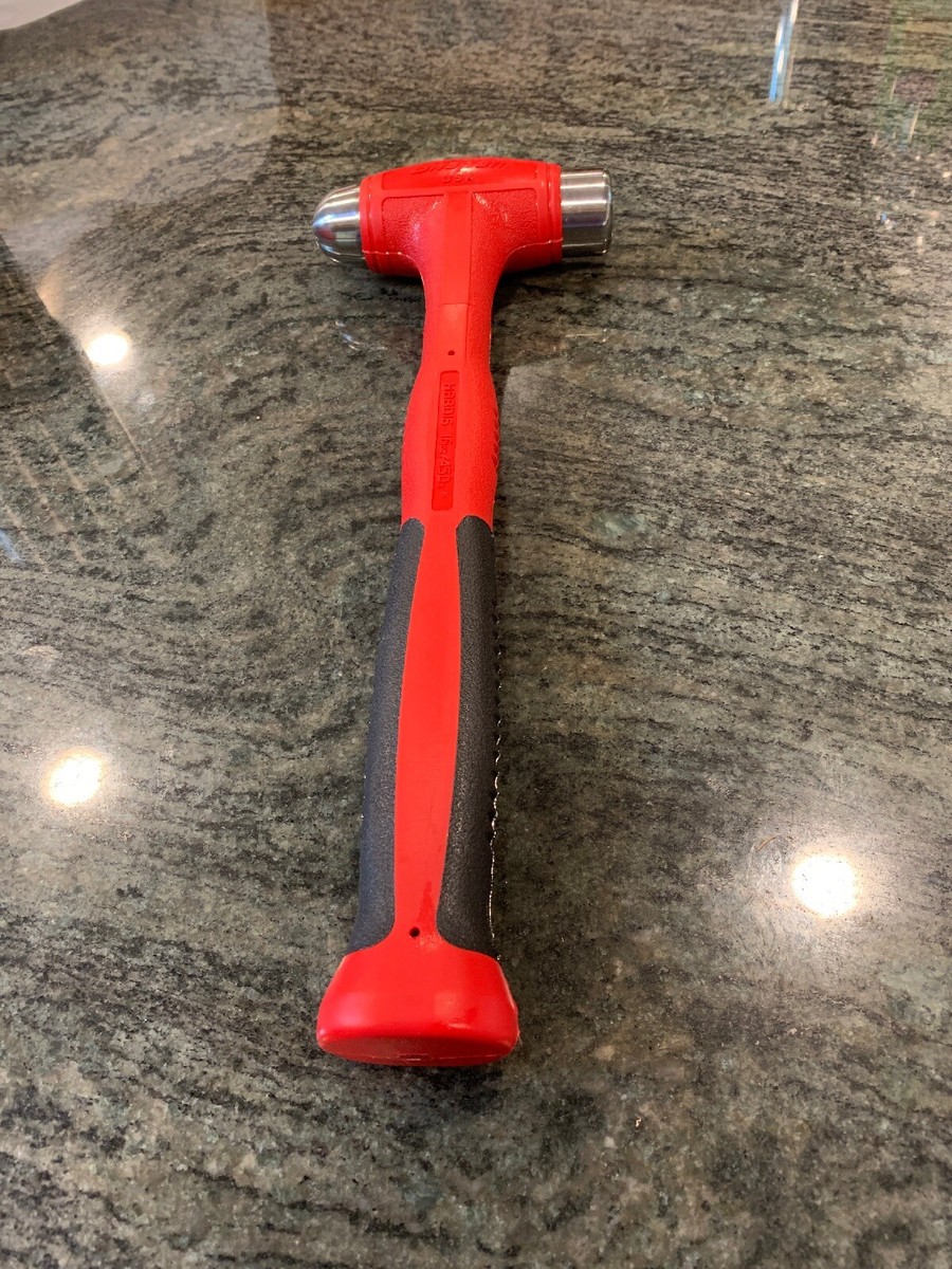 Snap-on hbbd16 16oz dead blow ball peen hammer red | eBay
