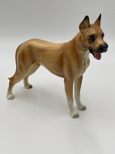 SHAFFORD JAPAN GREAT DANE DOG FIGURINE FAWN 10” COLLECTABLE #173 VINTAGE DECOR