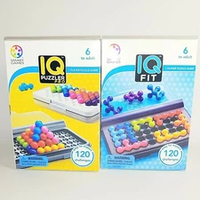 SmartGames Lot IQ Puzzler Pro & IQ FIT Fun Puzzle Games Choose Difficulty Levels