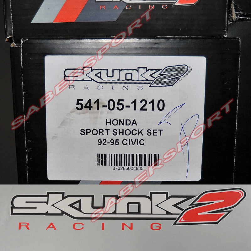 Juego de amortiguadores deportivos Skunk2 para 92-95 Honda Civic / 93-97 Del Sol con resortes inferiores Foto 2 de 4