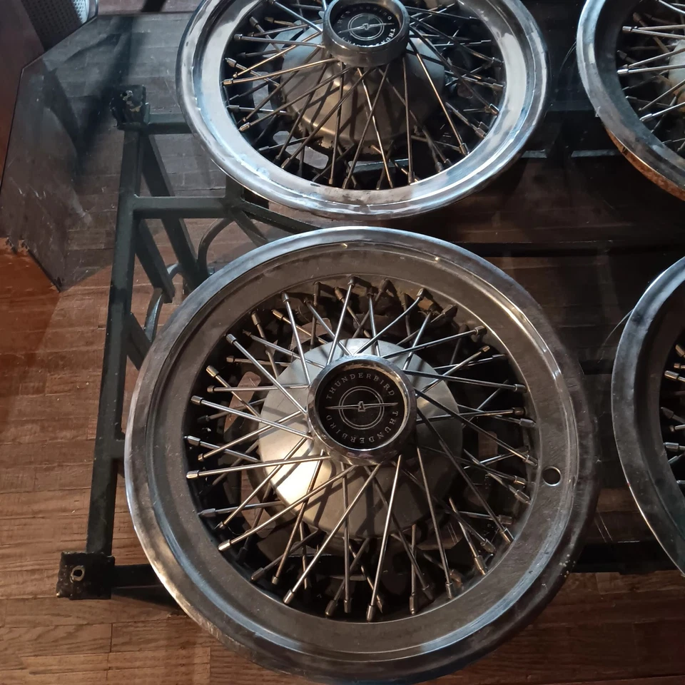 1974-79 Ford Thunderbird Wire 15" Hubcap Wheelcover Original Vintage Parts - Изображение 3 из 4