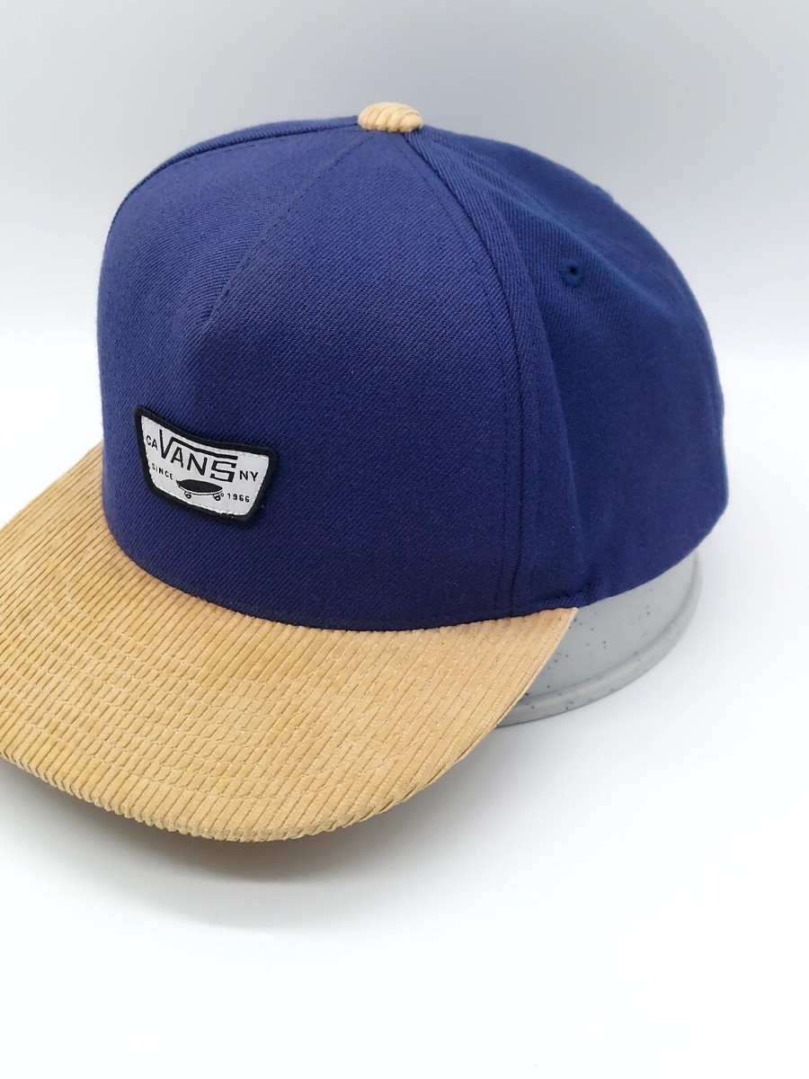 VANS "Since 1966" Adjustable Snapback Blue Corduroy Embroidered Hat View 5
