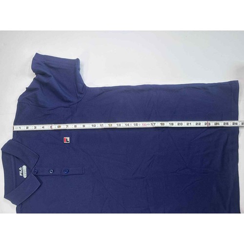 Fila Navy Blue Polo New Breathable Four Way Stretch Mens Size Small - Picture 9 of 9