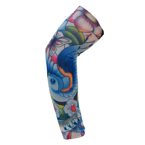 Outdoor Sport Arm Cover Sun Protection Tattoo Arm Sleeves Flower Arm Sleeves - Picture 12 of 34