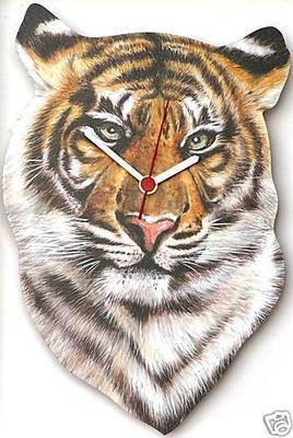 Tiger Safari Tier Raubkatze Wanduhr Geschenk Verpackt NEU