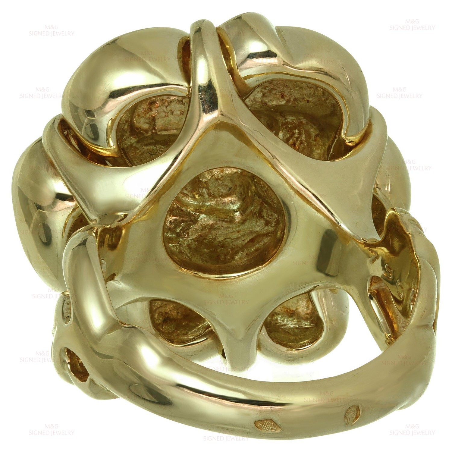 CHANEL Camelia 18k Solid Heavy Yellow Gold Flower… - image 7