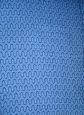 HB Hudson Baby Swaddle Muslin Blue White Print Blanket