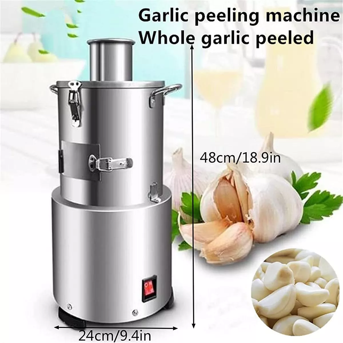 220V Commercial Electric Garlic Peeling Machine Garlic Peeler Production  25kg/h