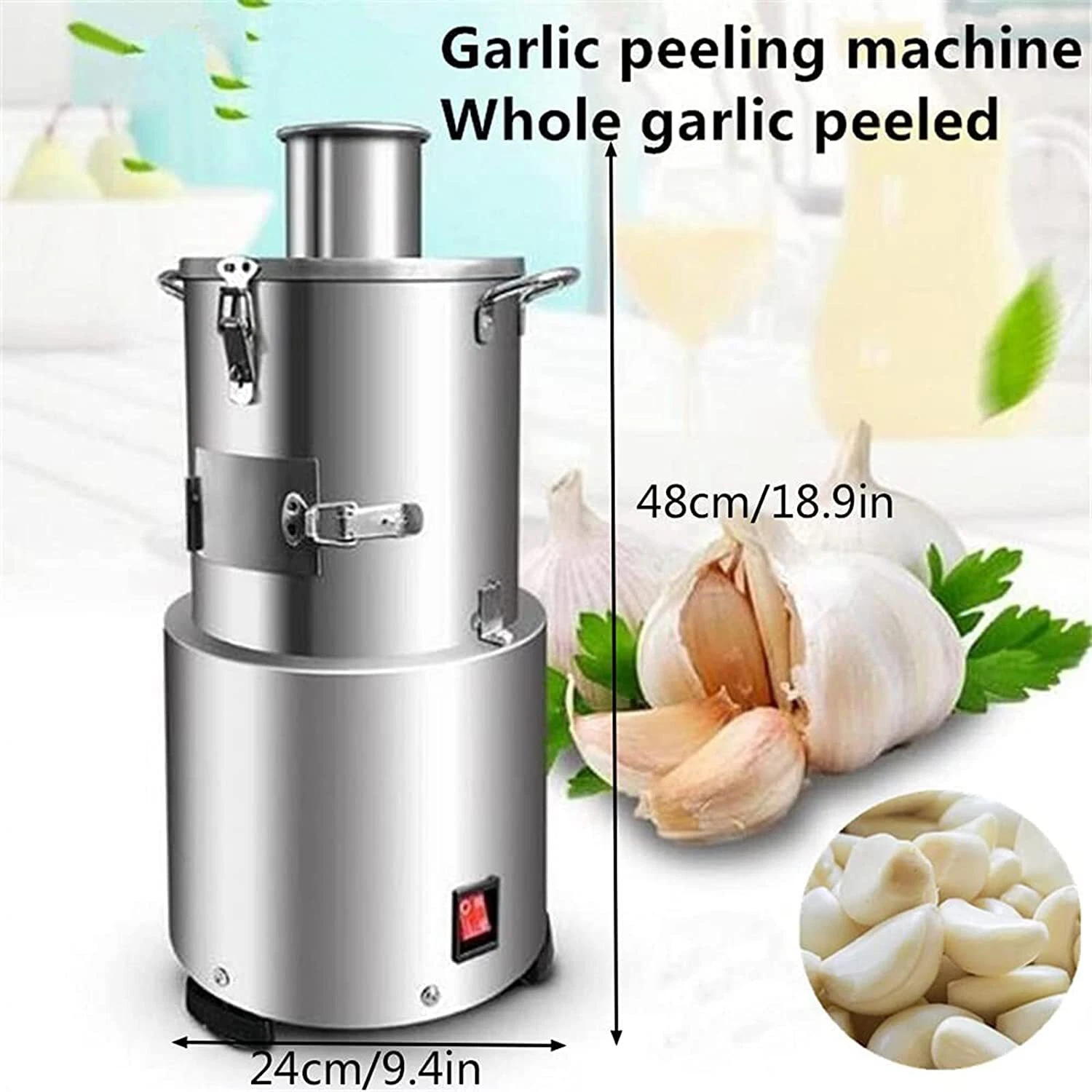 200W Electric Garlic Peeler 25kg/h Garlic Peeling Machine Household Commercial