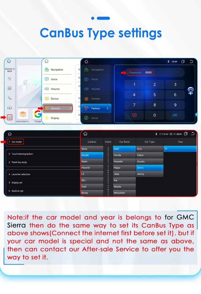 13''ANDROID CAR RADIO STEREO GPS CARPLAY 64GB FOR CHEVROLET SILVERADO GMC SIERRA - Image 2 of 4
