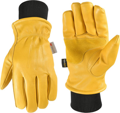 Men'S Hydrahyde Leather Winter Work Gloves ( 1202XL), Saddletan
