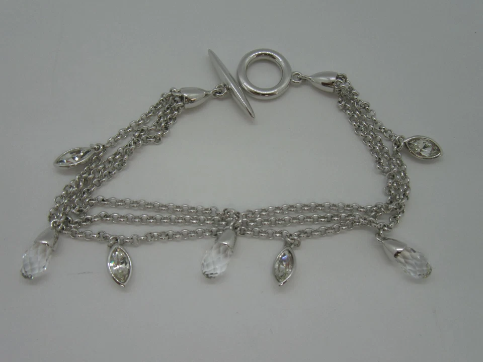 Liora Edelstahl Hänger Kristall Tropfen Armband mit Geschenkbox - Bild 3 von 4