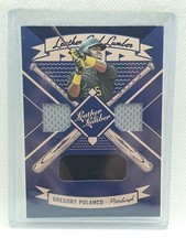 Gregory Polanco 2019 Leather & Lumber Baseball TRIPLE PATCH Pittsburgh Pirates
