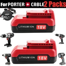 2Pack 18V Lithium Ion Battery for Porter Cable 18 Volt PC18B PC18BL PC18BLX Tool