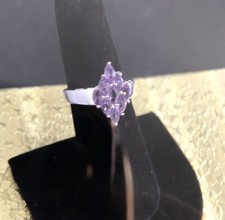 Amethyst Cluster 925 Sterling Silver Ring