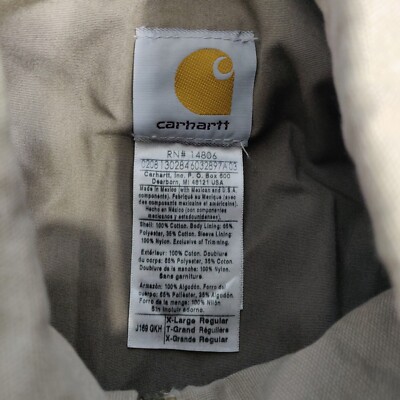Carhartt J169 GKH Full Zip Jacket Men's Size XL Reg Brown | eBay