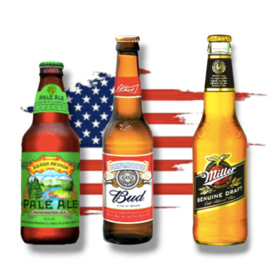 Deine Reise nach Amerika-Sierra Nevada -Bud King of Beer-Miller Genuine 12x0,33L