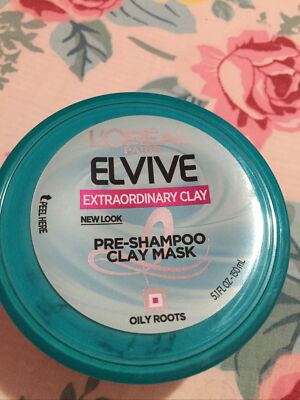 L'Oréal Paris Elvive Extraordinary Clay Pre-Shampoo Mask,oily Roots , new, 5.1oz