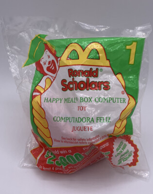 1996 McDonalds Happy Meal Toy Ronald Scholars Happy Meal Box Computer ...