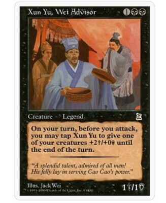 MtG Magic P3K Portal Three Kingdoms English NM Xun Yu Wei Advisor