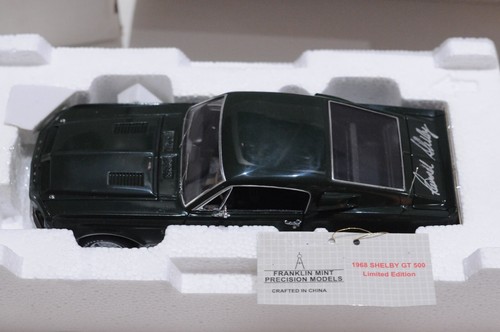 FRANKLIN MINT 1968 SHELBY GT 500 SIGNATURE EDITION LIMITED SCALE 1:24 WITH COA B - Picture 3 of 10