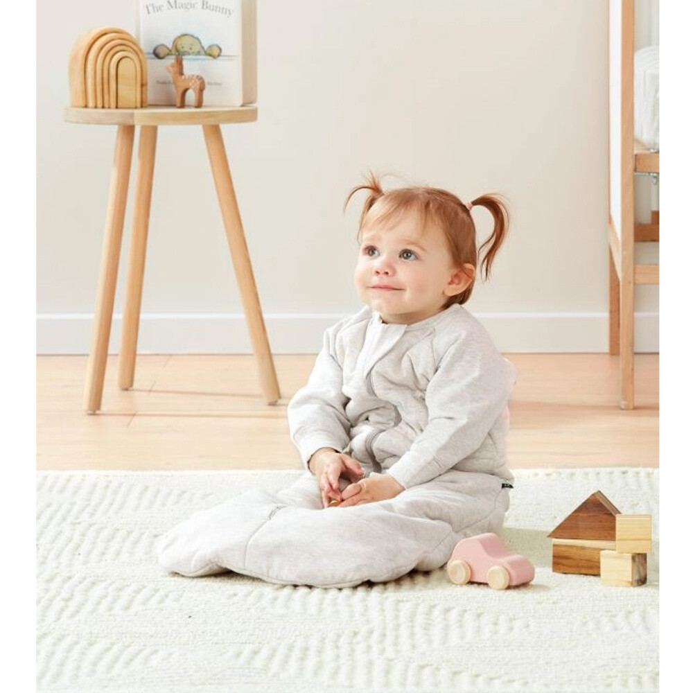 ergoPouch Jersey Sleeping Bag Long Sleeve 3.5 Tog Grey Marle 824 Month