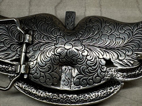 Sterling Silver CROSS with Angel Wings & Rhinestones BELT BUCKLE Dagger NEW - 第 13/18 張圖片
