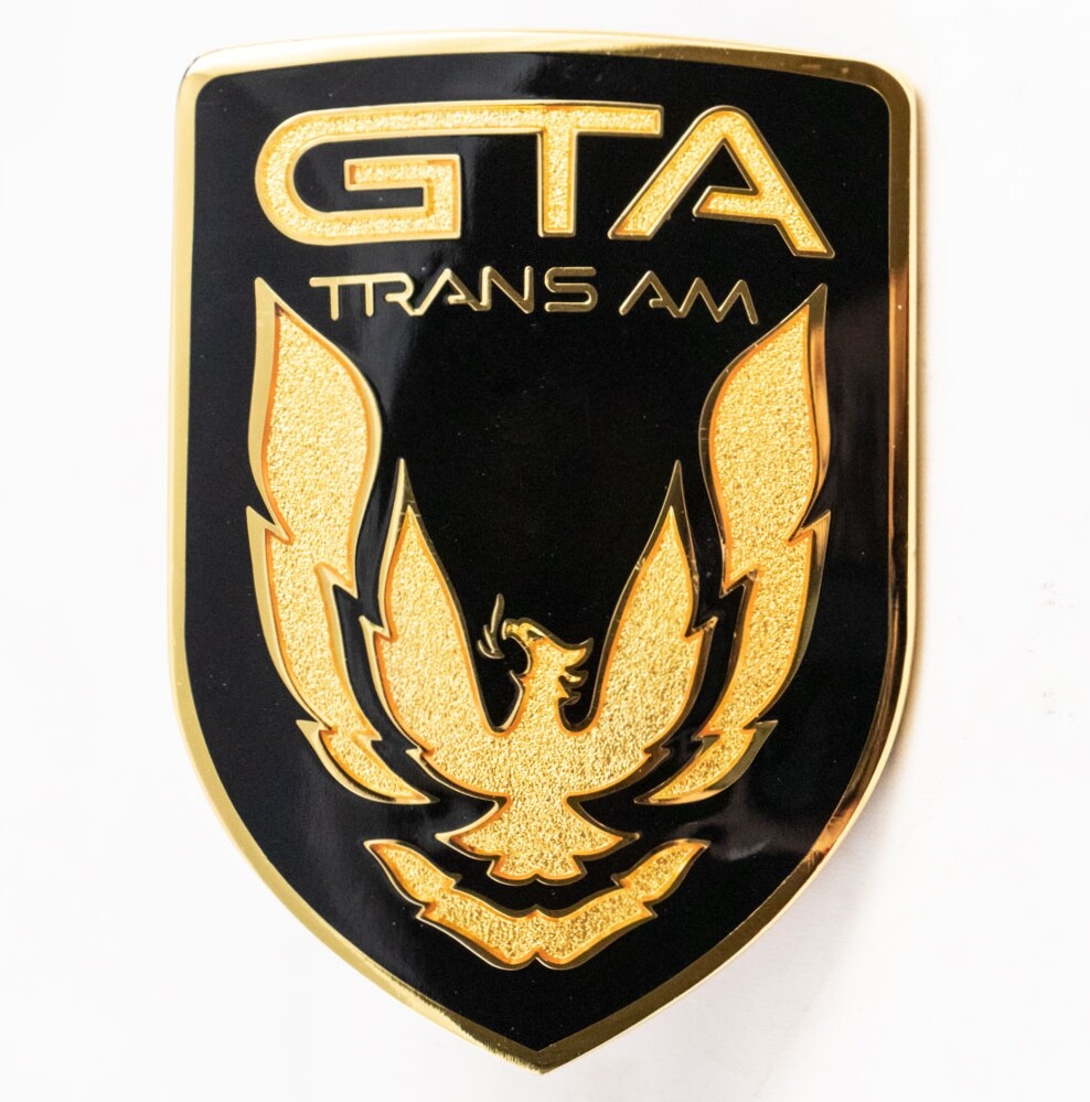 1987-1990 Pontiac Trans Am GTA Black Cloisonne Front Bumper Emblem