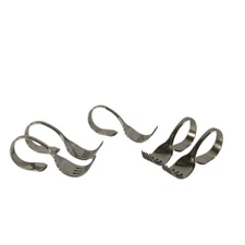 Chrome Nickel 18/10 Stainless Bent Curved Handle Tasting Forks 5pc. Serving Set 