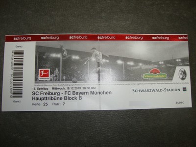 Sammler Eintrittskarte 19 20 Sc Freiburg Fc Bayern Munchen Bundesliga Ticket Ebay