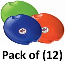 12 ea Paricon 626 Assorted Color 26" Flexible Flyer Plastic Snow Sled Disc