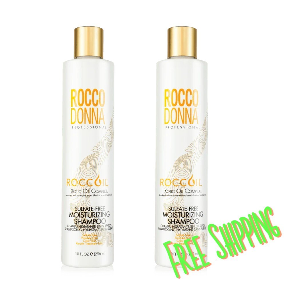 Увлажняющий шампунь ROCCO DONNA Moisturizing Shampoo 10 унций (упаковка из 2 штук) - увлажняет и защищает цвет